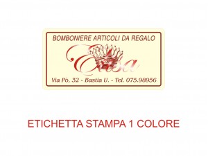 Etichette adesive per bomboniere e confetterie (mm 40x20)  (cod.14H)